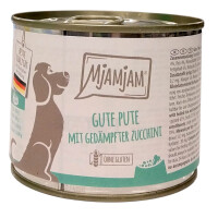 Mjamjam Dog gute Pute mit gedämpfter Zucchini