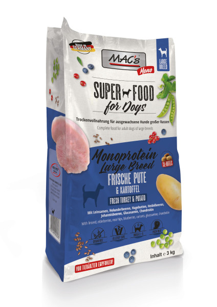 Macs Dog Superfood Mono Large Breed Pute
