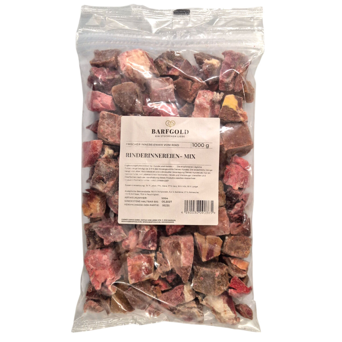 Barfgold Rinderinnereien Mix 1 kg box