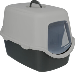 Trixie Katzentoilette Vico dunkelgrau hellgrau mit Haube
