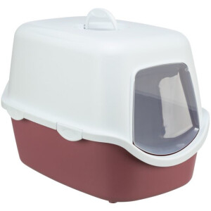 Trixie Katzentoilette Vico altrosa weiß mit Haube