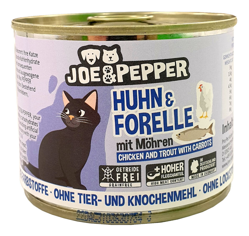 Joe & Pepper Katze Huhn + Forelle mi box