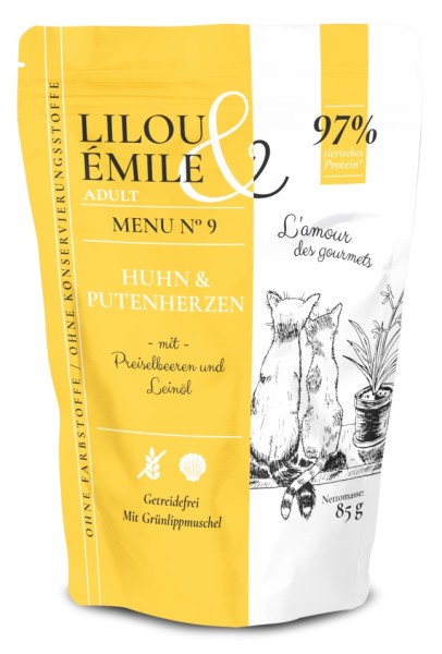 Lilou & Emile Huhn + Putenherzen 85 g