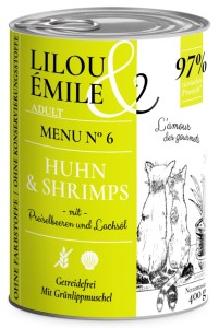 Lilou &amp; Emile Huhn + Shrimps 400 g