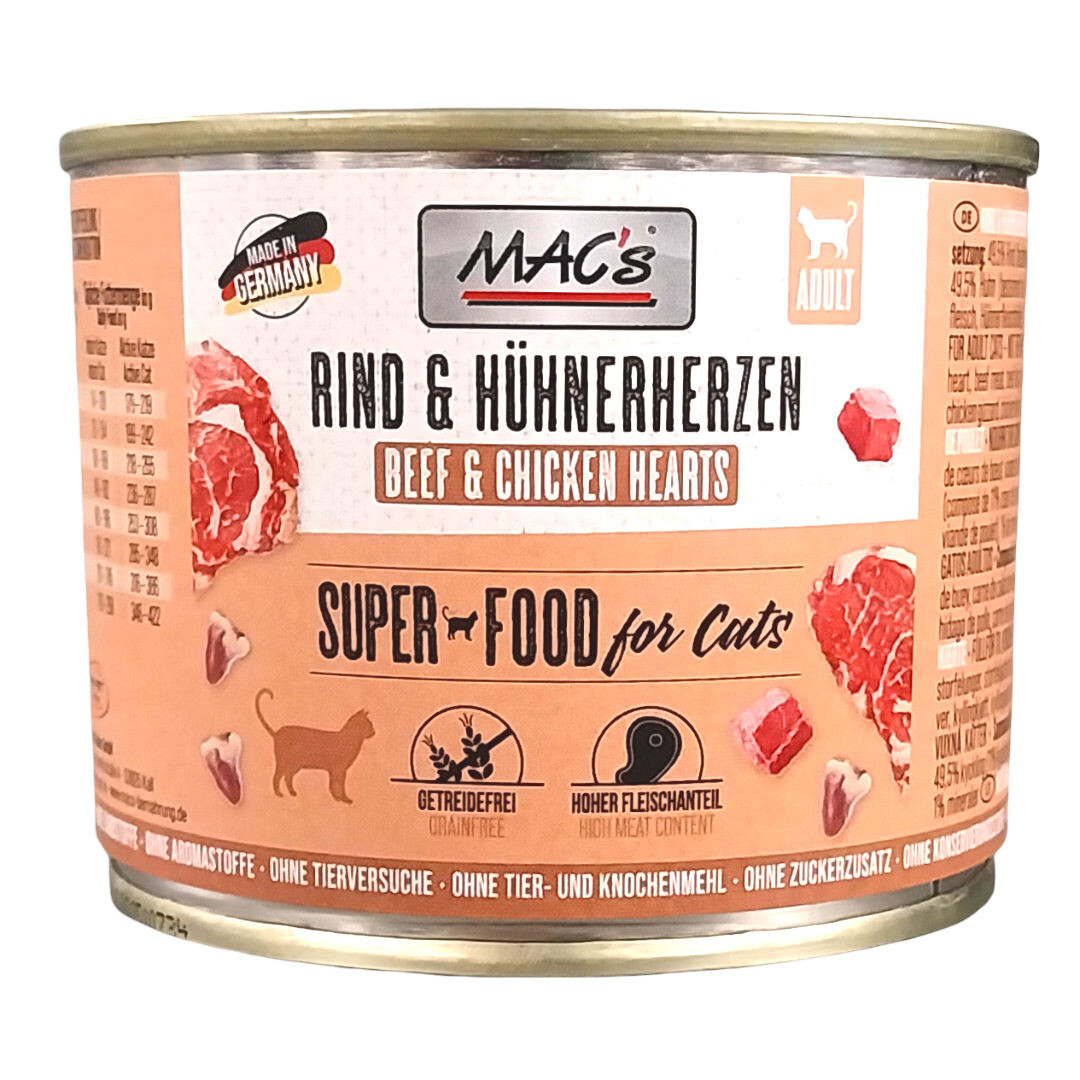 Macs Cat Rind & Hühnerherzen
