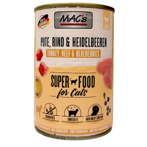 Macs Cat Pute, Rind & Heidelbeeren SuperFood 400 g