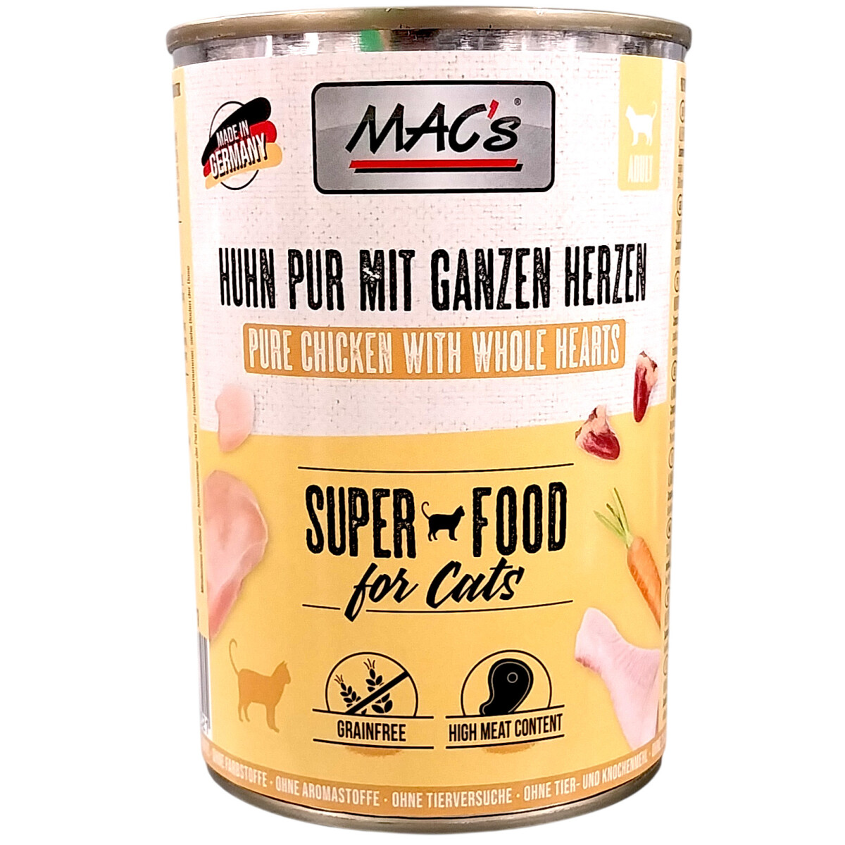 Macs Cat Huhn Pur mit ganzen Herzen SuperFood