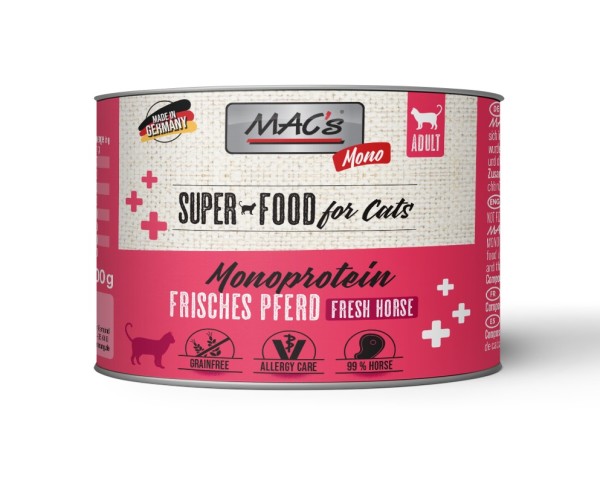 Macs Cat Super Food Monoprotein Pferd