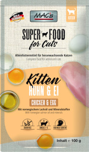 Macs Cat Superfood Kitten Pouch Huhn + Ei 100 g