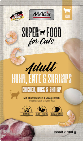 Macs Cat Superfood Huhn, Ente &amp; Shrimps 100 g