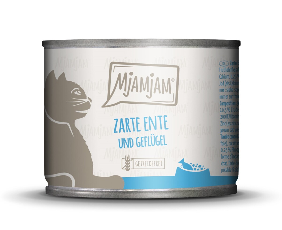 Mjamjam zarte Ente + Geflügel an Möhrchen