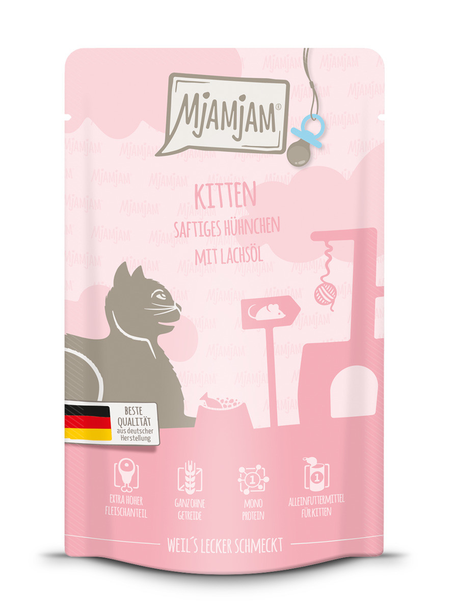 Mjamjam Kitten Saftiges Hühnchen mit Lachsöl 125 g