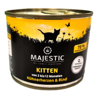 Majestic Kitten Hühnerherzen + Rind 200 g