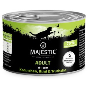 Majestic Cat Kaninchen + Rind + Truthahn