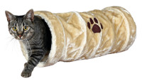 Trixie Katzen Spieltunnel Plüsch beige