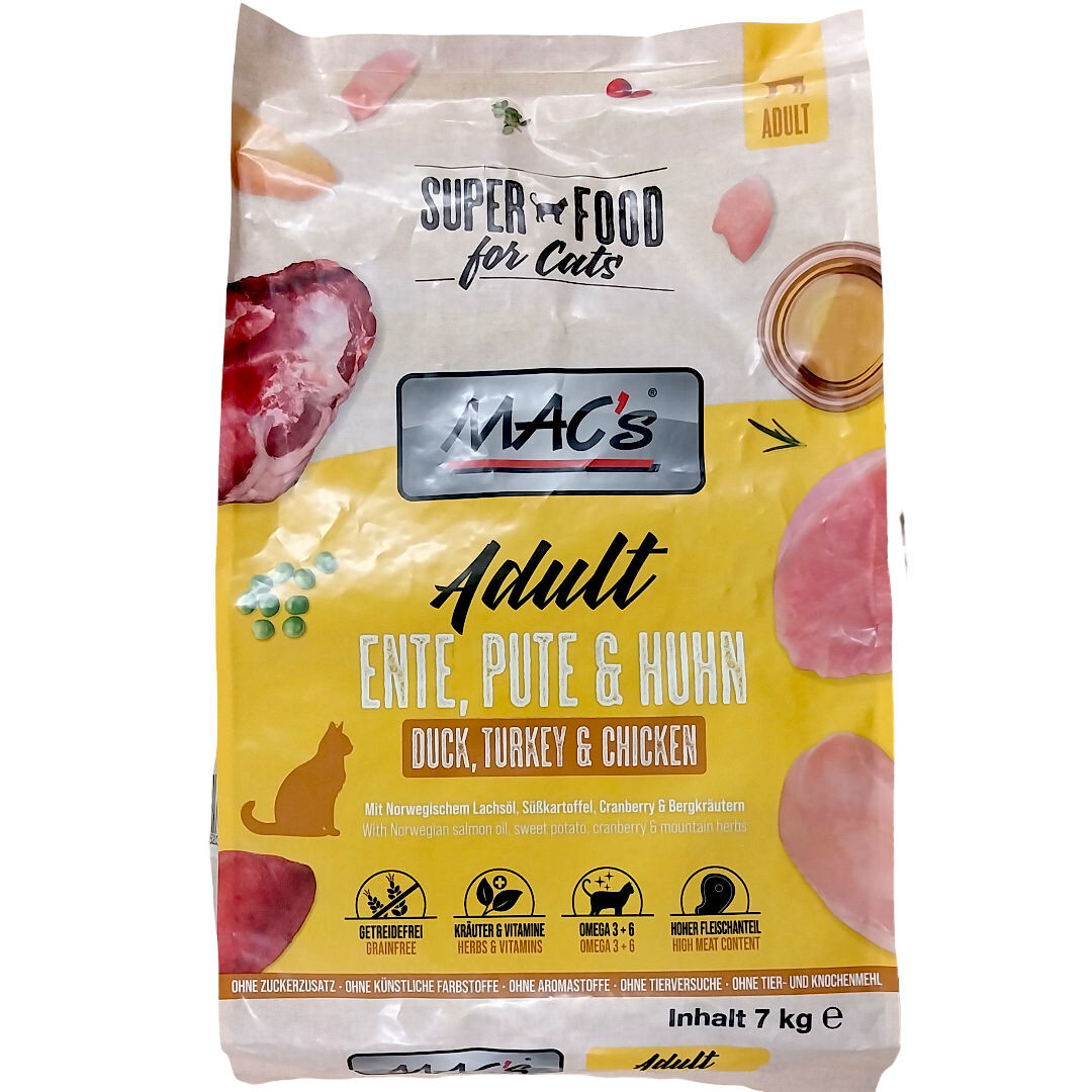 Mac´s Cat Superfood Adult Ente, Pu box