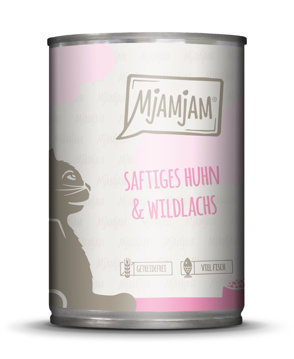 Mjamjam saftiges Huhn + Wildlachs 400 g box