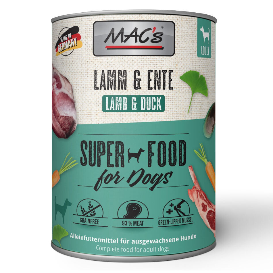 Macs Lamm & Ente SuperFood 800 g box
