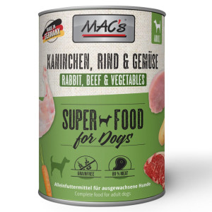 Macs Kaninchen, Rind + Gemüse SuperFood 400 g