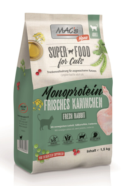 Macs Cat Superfood Mono Kaninchen 1,5kg