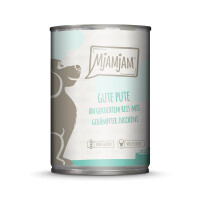 Mjamjam Dog gute Pute an Reis mit gedämpfter Zucchini 400 g