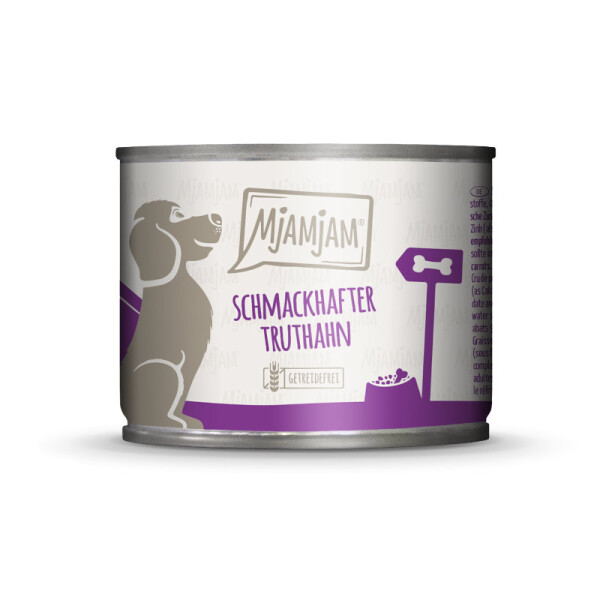 Mjamjam Dog schmackhafter Truthahn 200 g