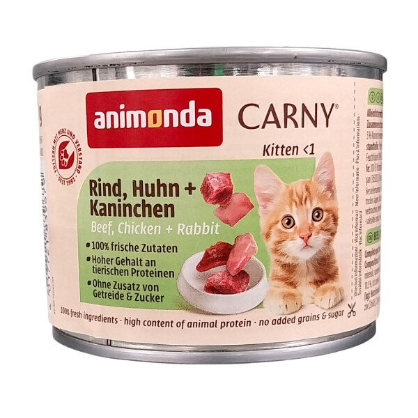 Animonda Carny Kitten Rind, Huhn + Kaninchen 200 g
