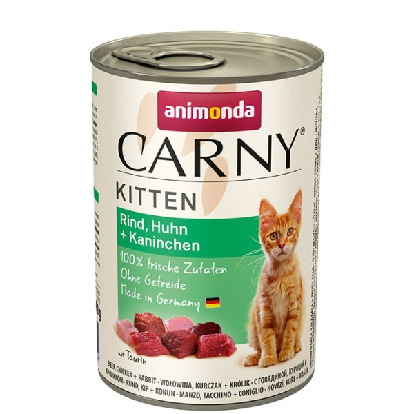 Animonda Carny Kitten Rind, Huhn + Kaninchen 400 g