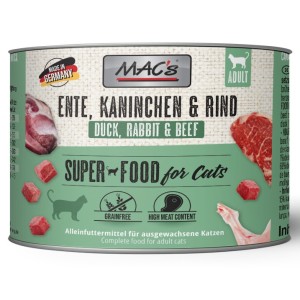 Macs Cat Ente, Kaninchen, Rind SuperFood 200 g