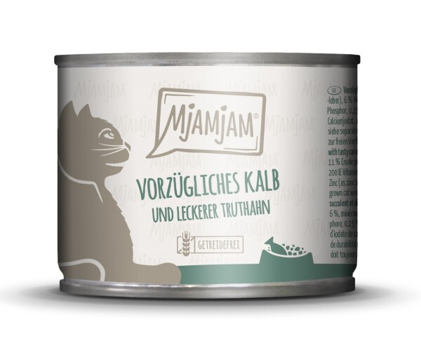 Mjamjam vorzügliches Kalb + Truthahn 200 g