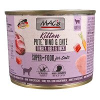 Macs Cat Kitten Pute Rind + Ente SuperFood 200 g