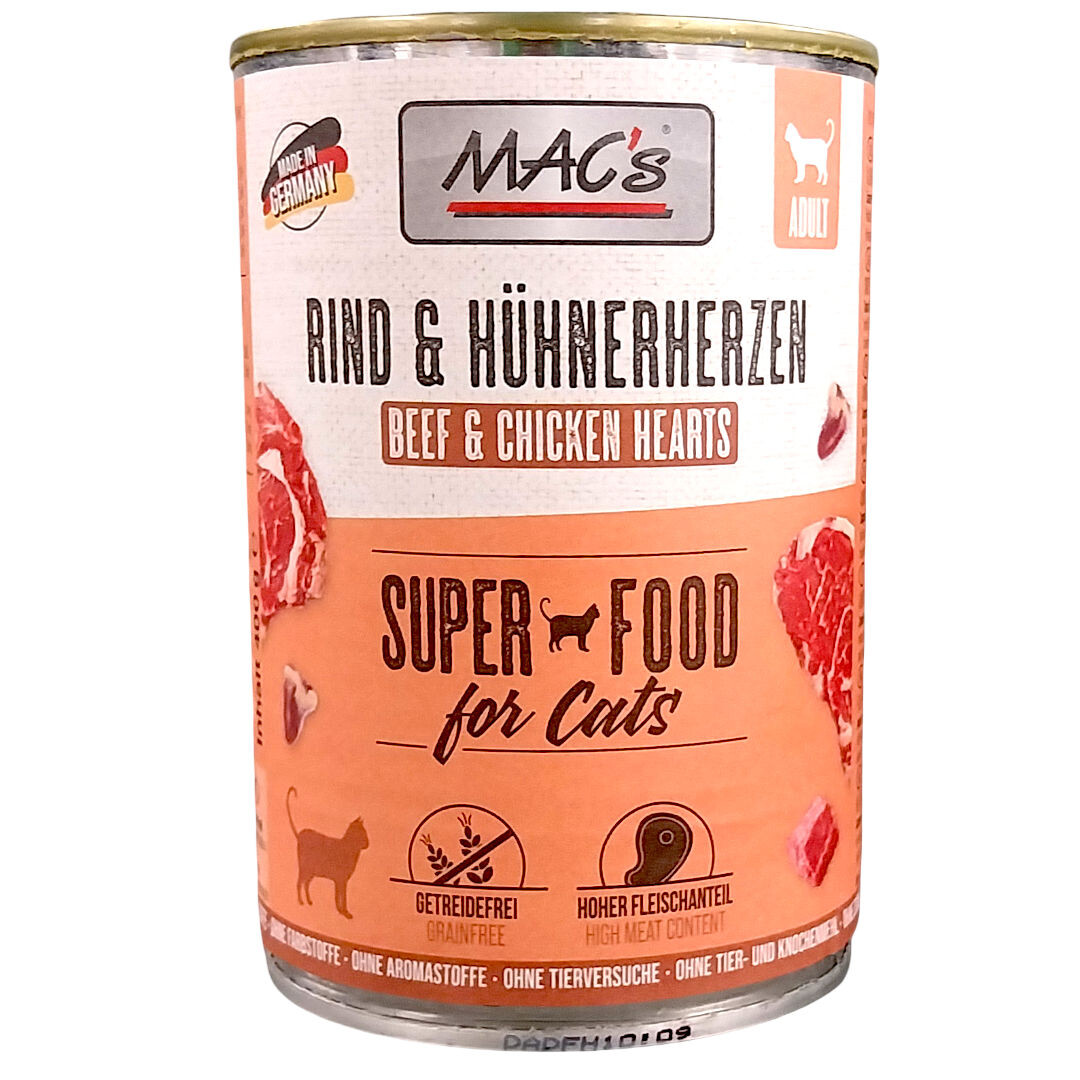 Macs Cat Rind & Hühnerherzen 40 box