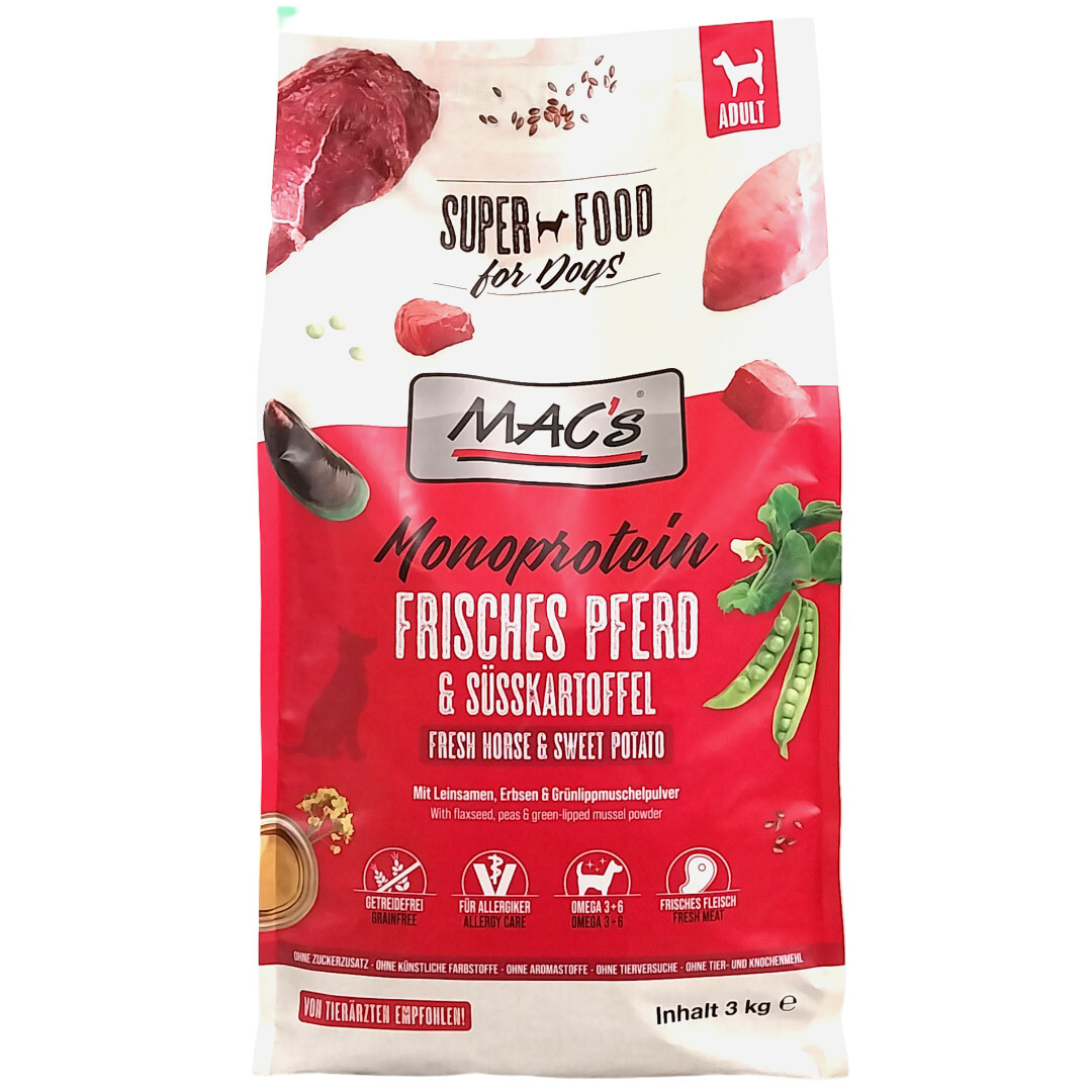 Macs Dog Superfood Mono Pferd 3kg box