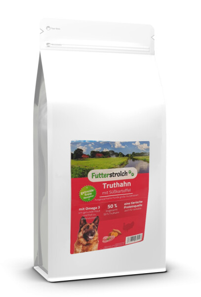 Futterstrolch Truthahn + Süßkartoffel große Hunde 12 kg