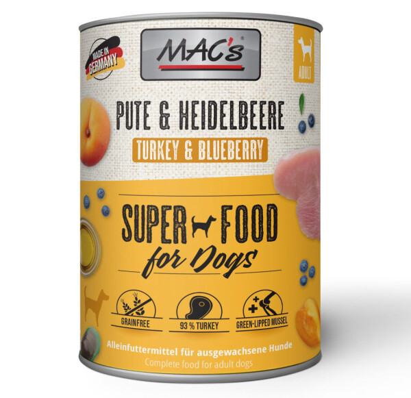 Macs Pute & Heidelbeere SuperFood 800 g