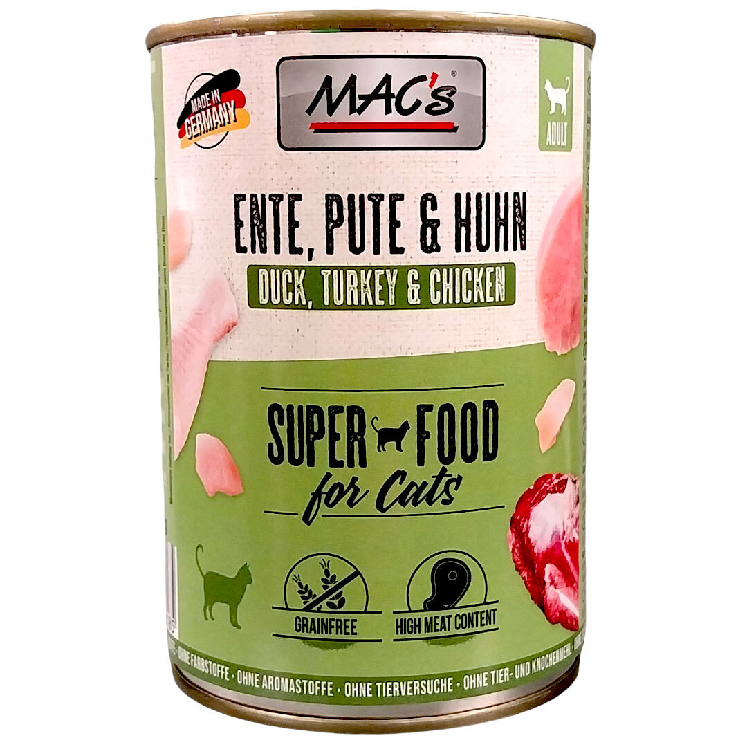 Macs Cat Ente, Pute + Huhn SuperFood 400 box