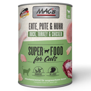 Macs Cat Ente, Pute + Huhn SuperFood 400 g