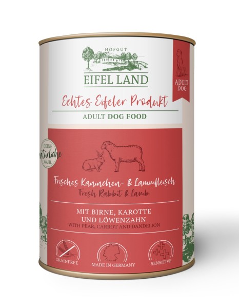 Eifel Land frisches Kaninchen + Lammfleisch 800 g