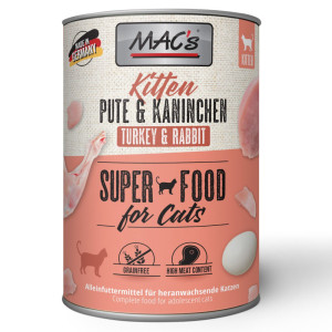 Macs Cat Kitten Pute und Kaninchen SuperFood 400 g