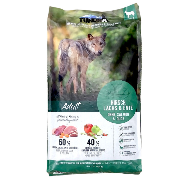 Tundra Hirsch, Lachs & Ente 11,34 kg