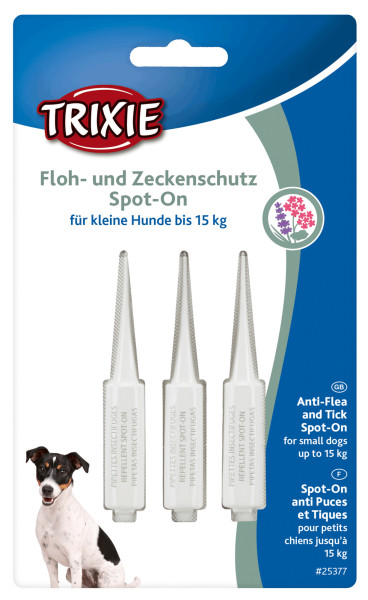 Trixie Dog Floh- und Zeckenschutz Spot on kleine Hunde 3x 1,5 ml
