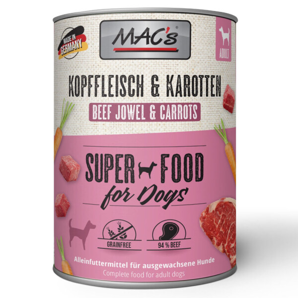 Macs Kopffleisch & Karotten SuperFood 800 g