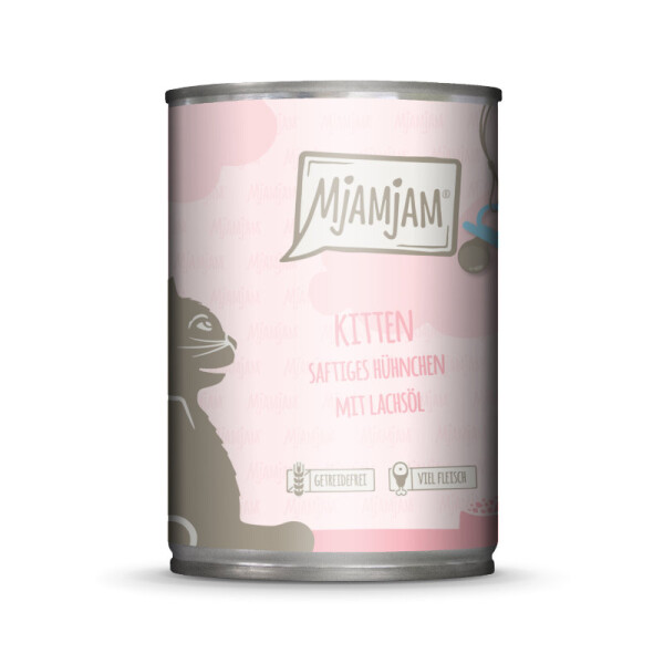 Mjamjam Kitten Saftiges Hühnchen mit Lachsöl 400 g