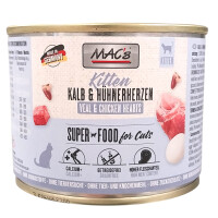 Macs Cat Kitten Kalb und Hühnerherzen SuperFood 200 g