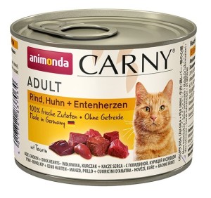 Animonda Carny Adult Rind, Huhn + Entenherzen 200 g
