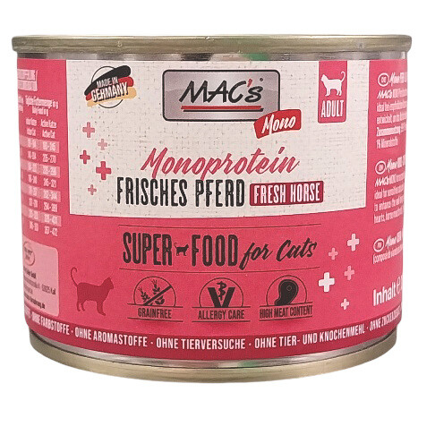 Macs Cat Super Food Monoprotein Pferd 20 box