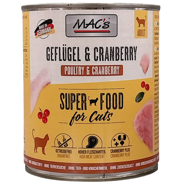 Macs Cat Geflügel & Cranberry 800 g
