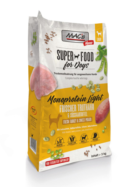 Macs Dog Superfood Mono Light Truthahn 3 kg