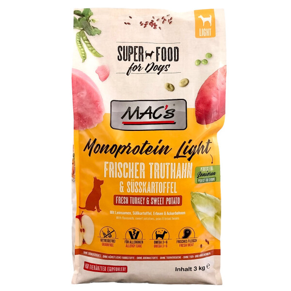Macs Dog Superfood Mono Light Truthahn 3 kg