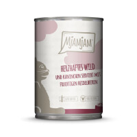 Mjamjam Herzhaftes Wild, Kaninchen + Heidelbeeren 400g